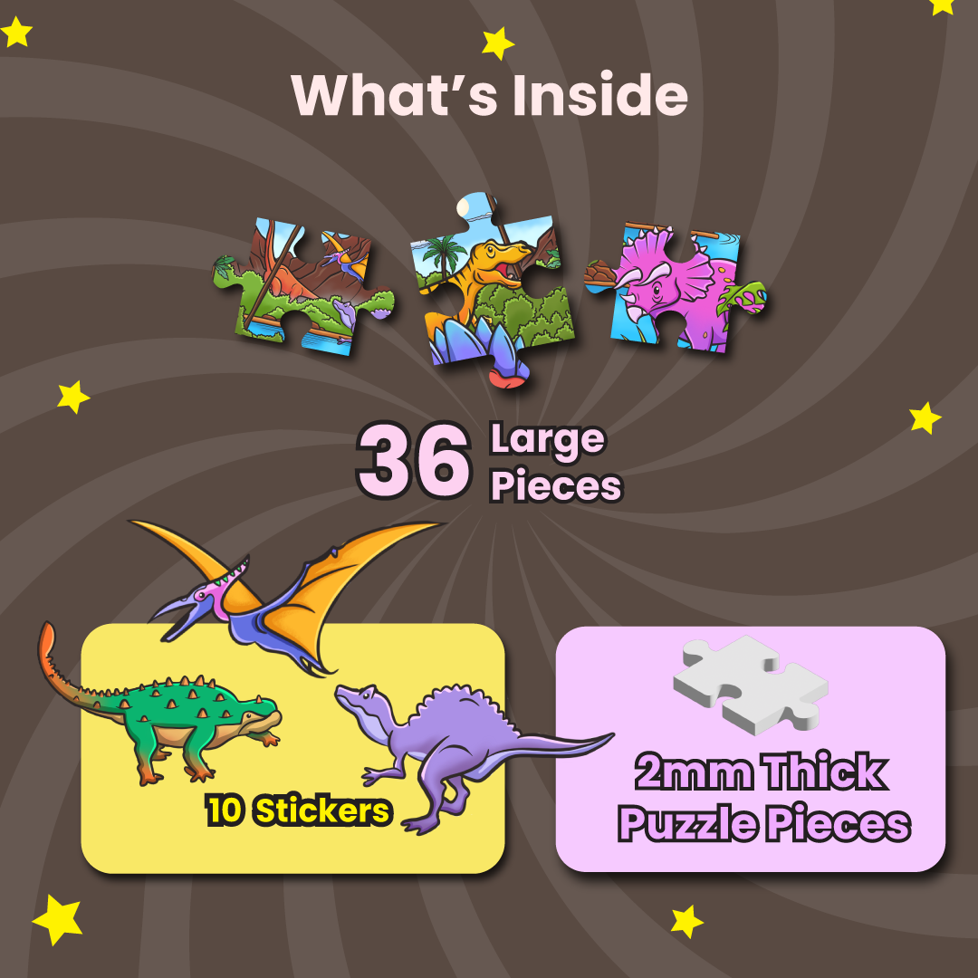 Dino Jigsaw Puzzle (Ages 3+) 38 Pieces