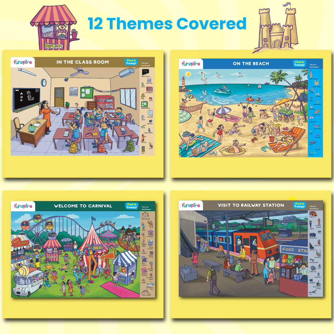 Find it Frenzy - Engaging Educational Reusable Sheets for (Ages 3+)