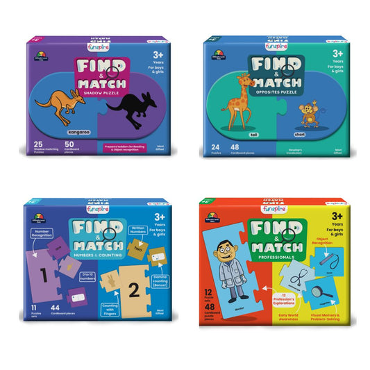 Smart Start Puzzle Combo – Numbers, Opposites, Professions & More (Ages 3–6)