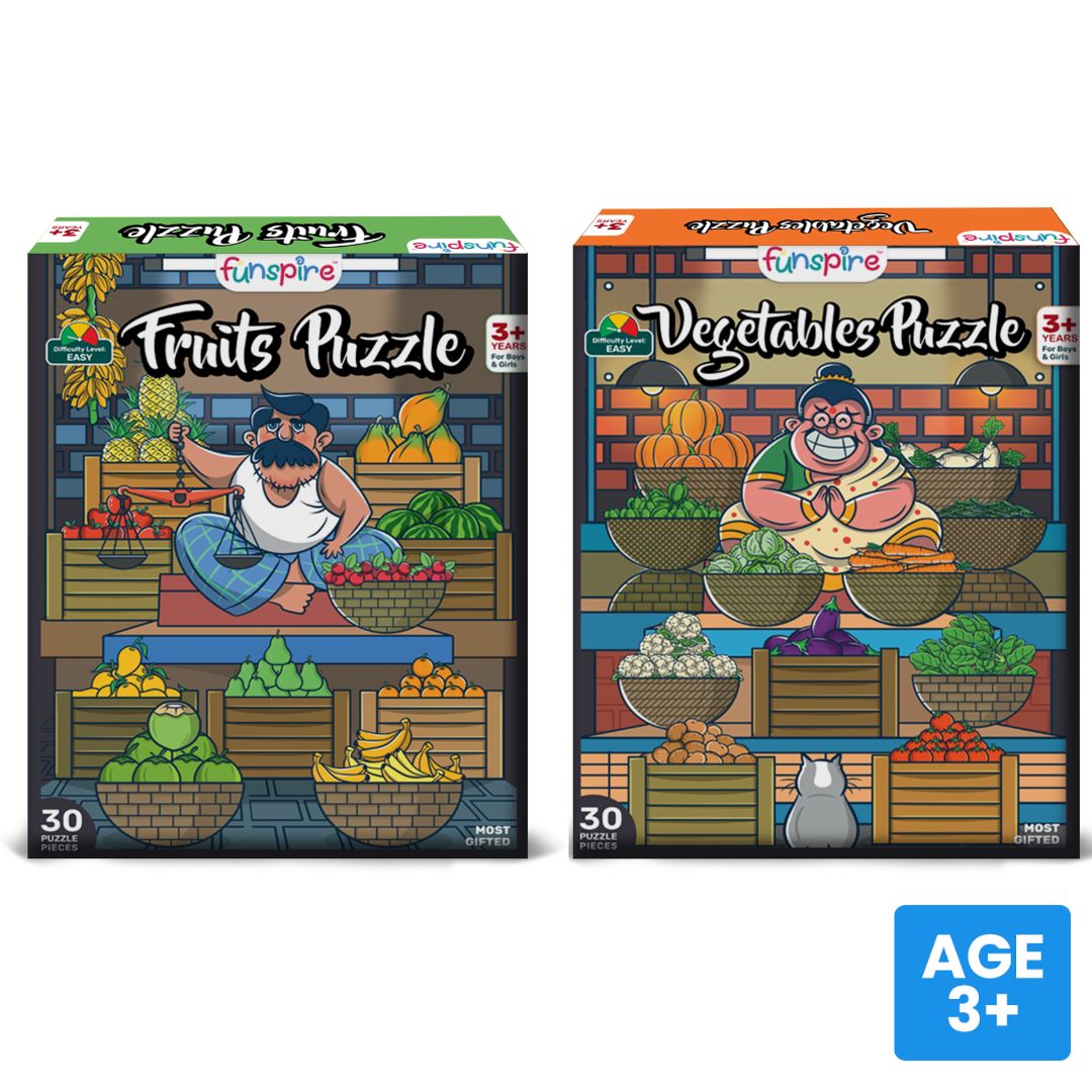 Bundle - Fruits & Vegetables Puzzle ( Age 3+)