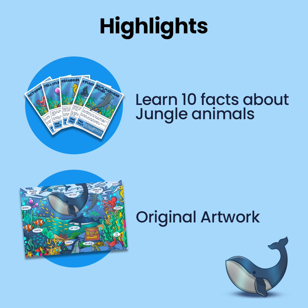 Highlights page 1 of sea animal Puzzle for 3 + age group