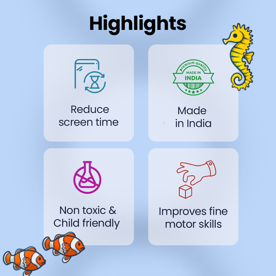 Highlights page 2 of sea animal Puzzle for 3 + age group