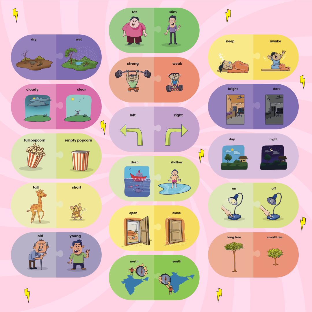 Opposite puzzles illustration  page 1