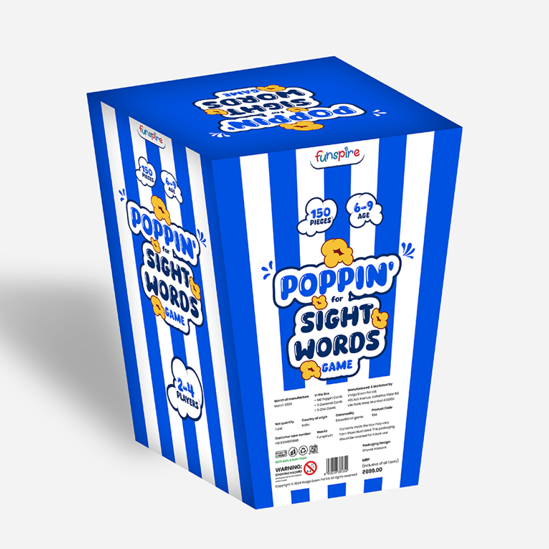 Poppin for sight word game age 6 plus