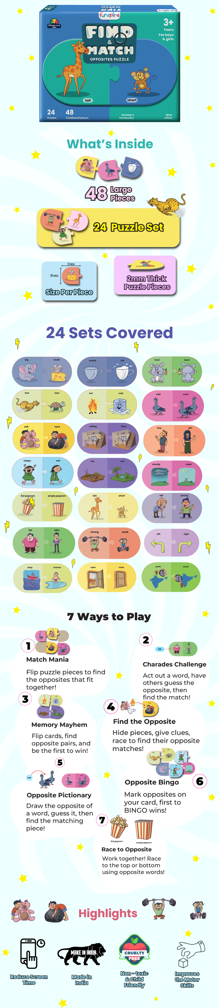 What's inside final match opposites Puzzle for 3 + years for mobile