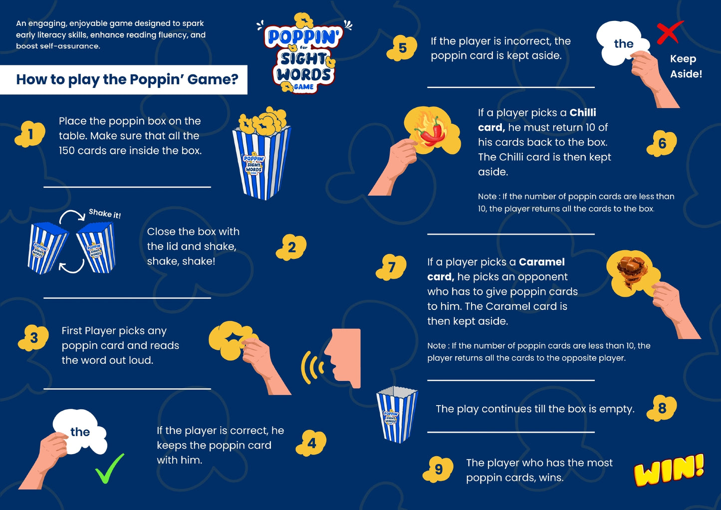 Poppin for Sight Words Game - Intermediate (Ages 6 - 9)