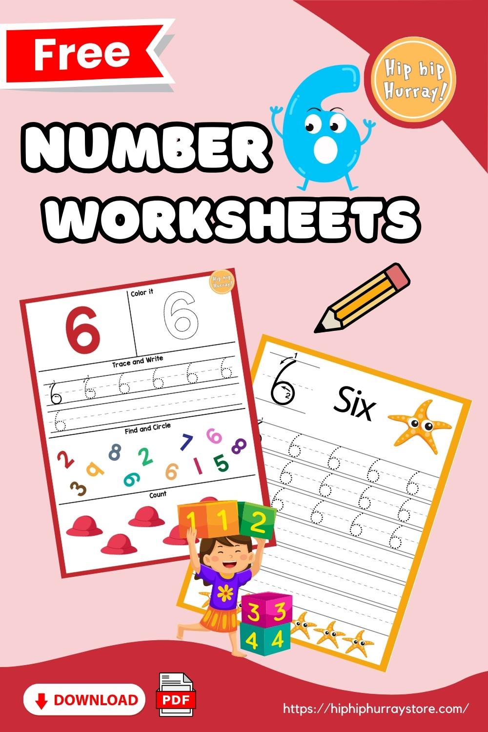 6 Number Worksheets