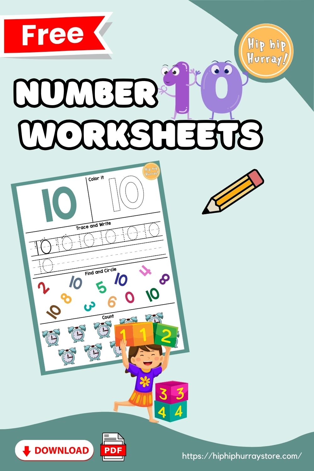 10 Number Worksheets