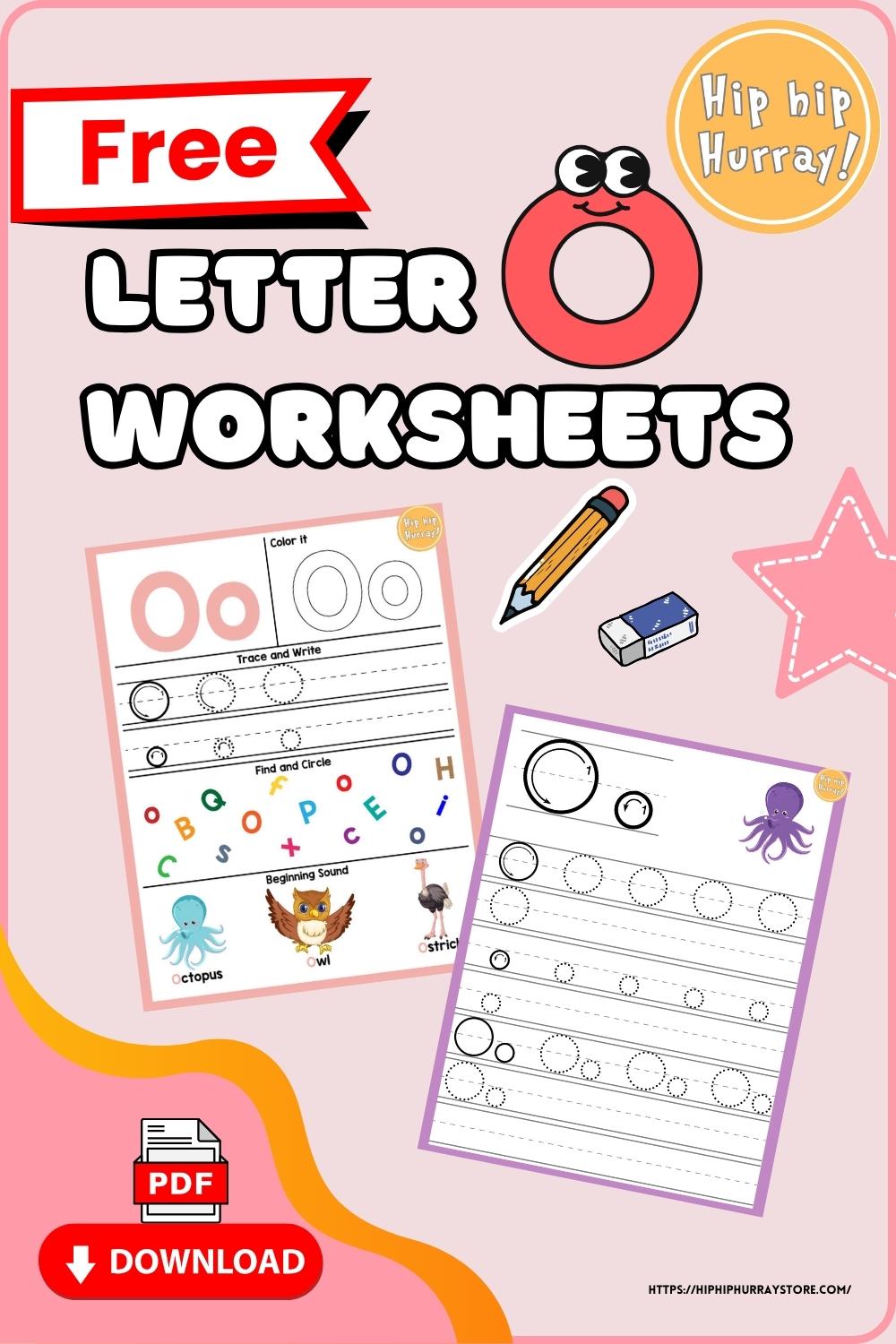 Letter O Worksheets