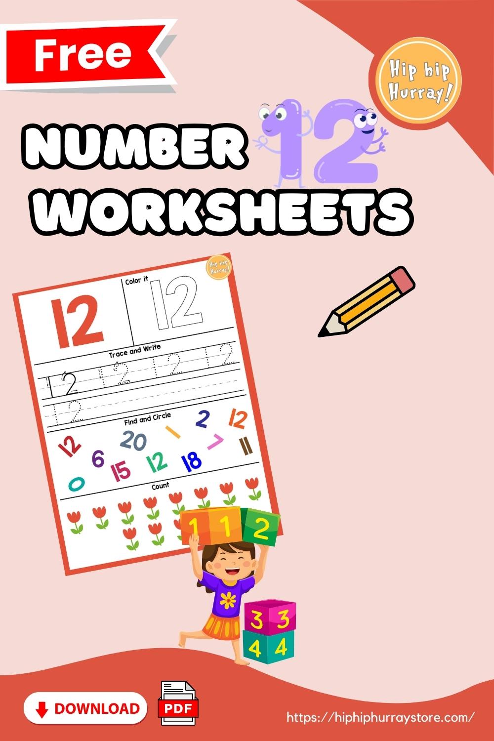 12 Number Worksheets