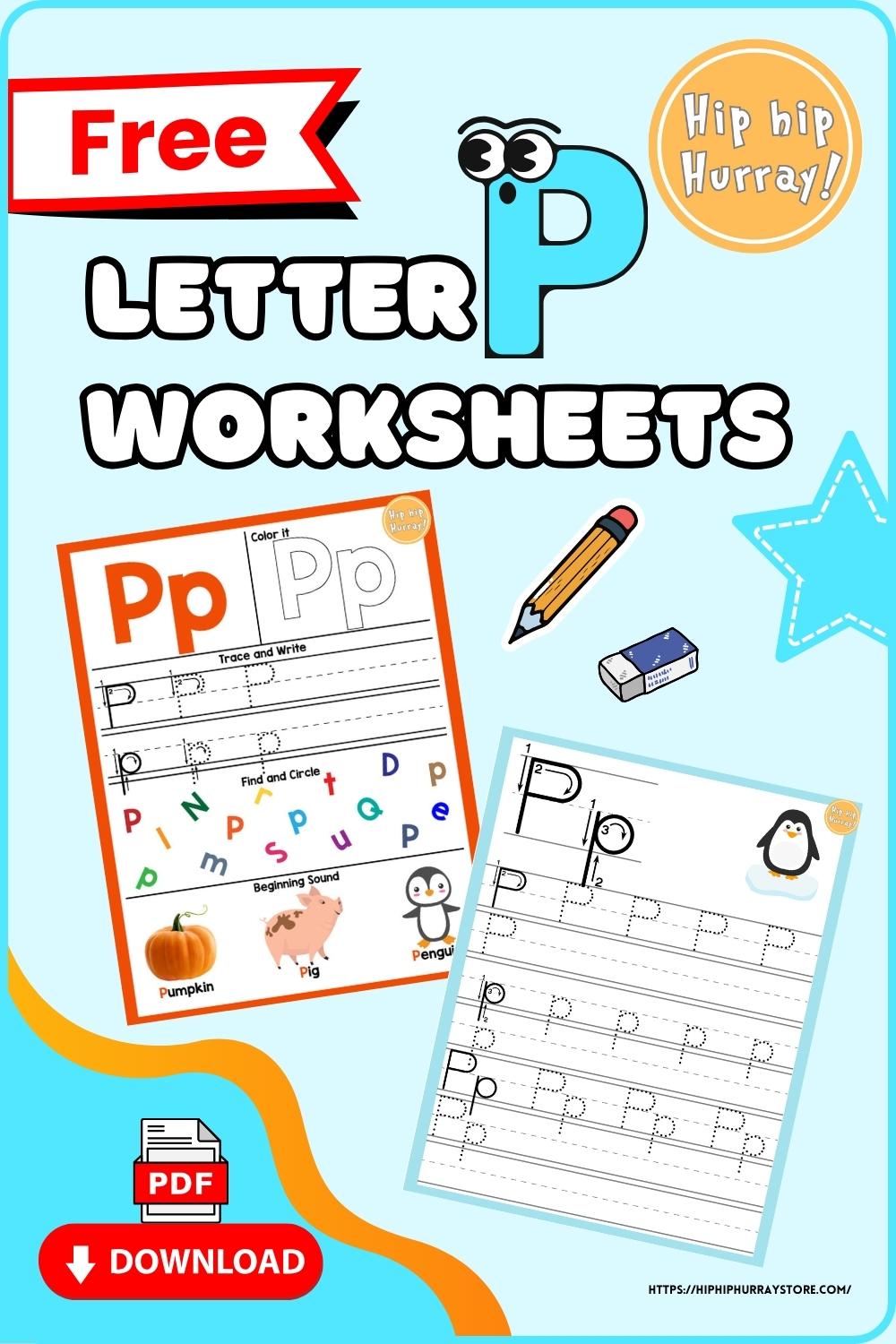 Letter P Worksheets