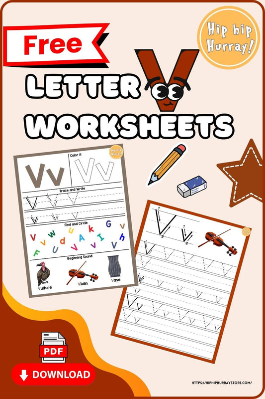 Letter V Worksheets