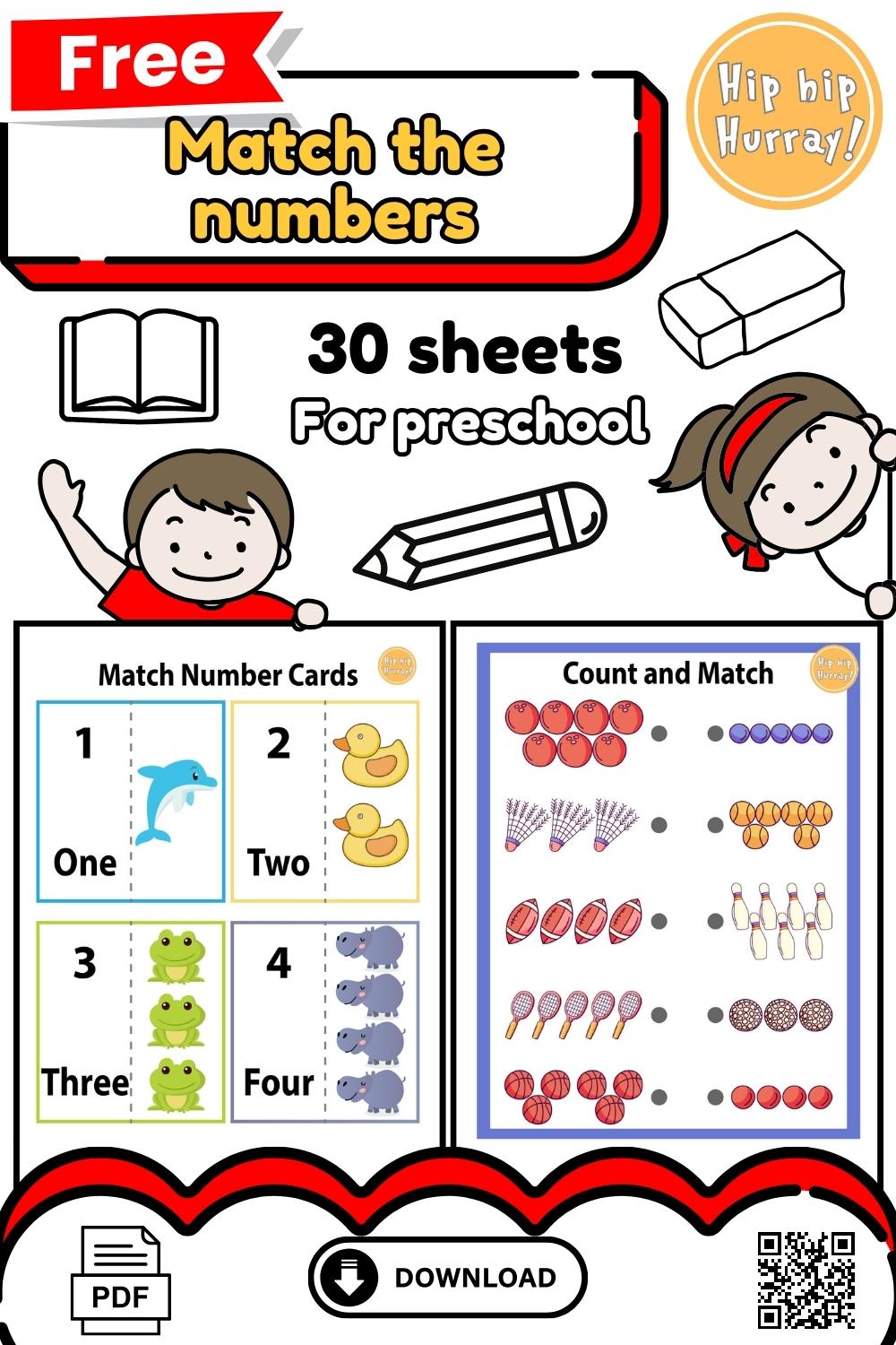 Match the Numbers Worksheets