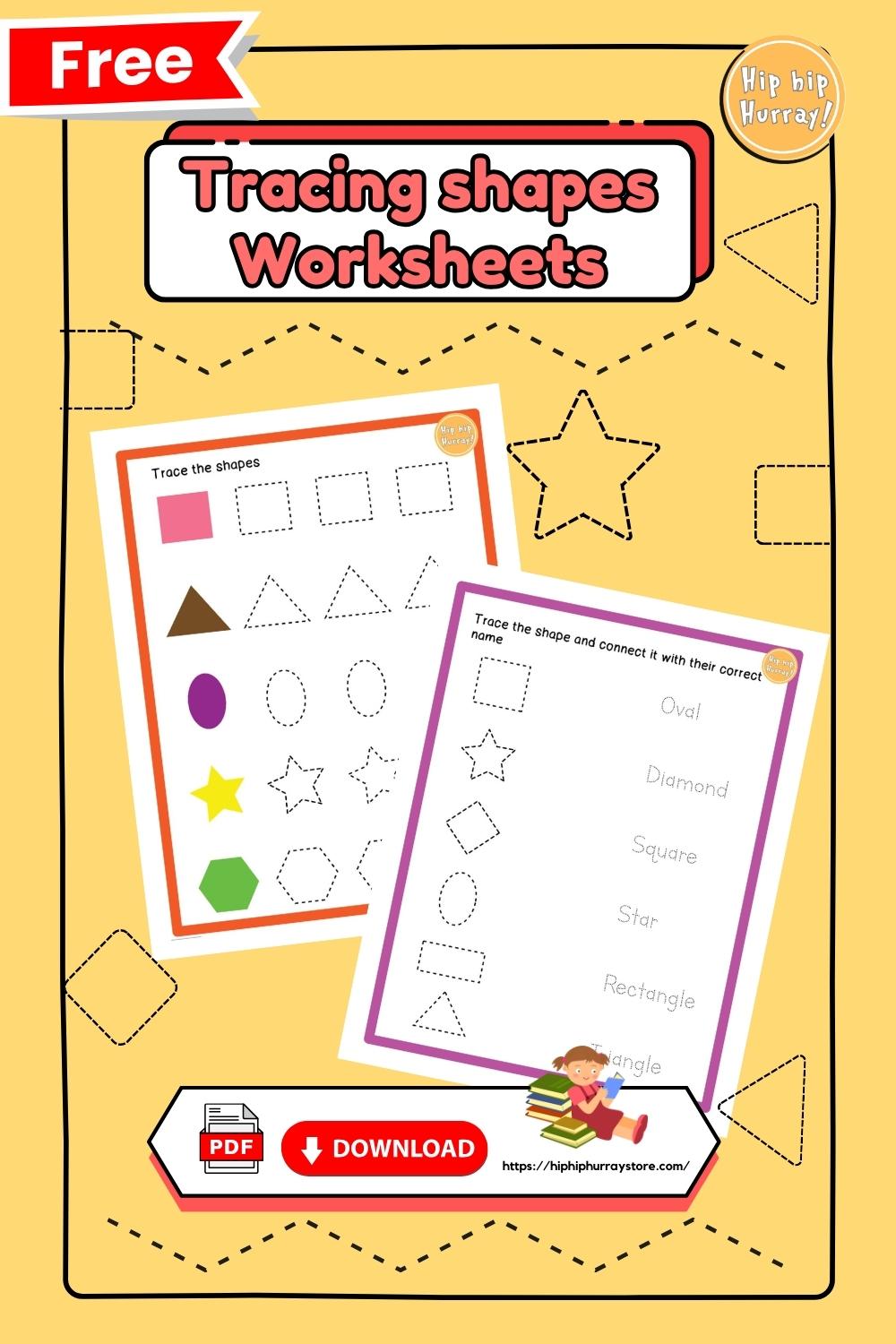 Tracing Shapes Worksheets