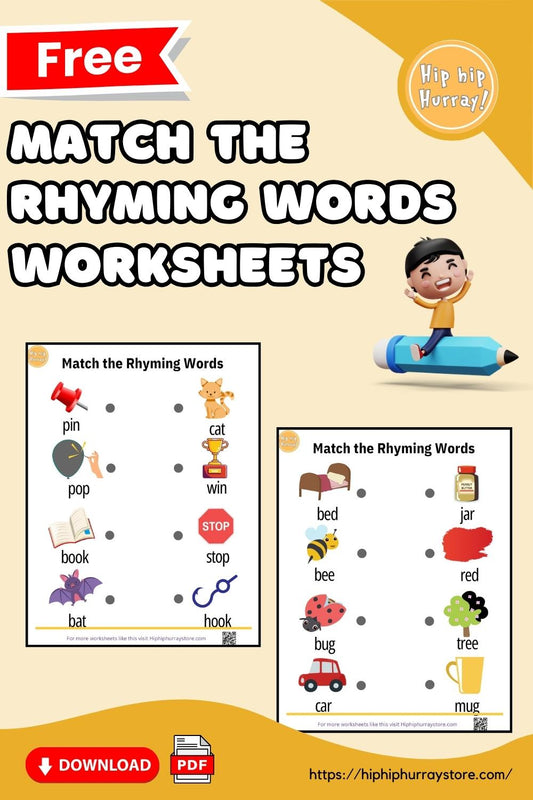 Match the Rhyming Words Worksheets