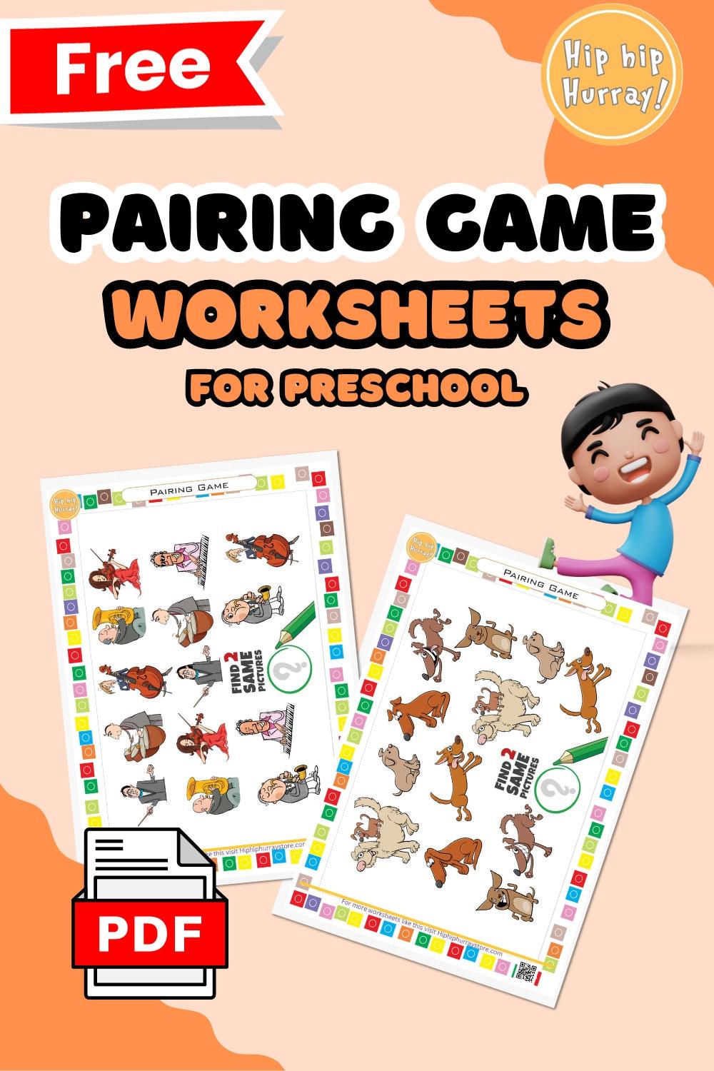 Pairing Game Worksheets