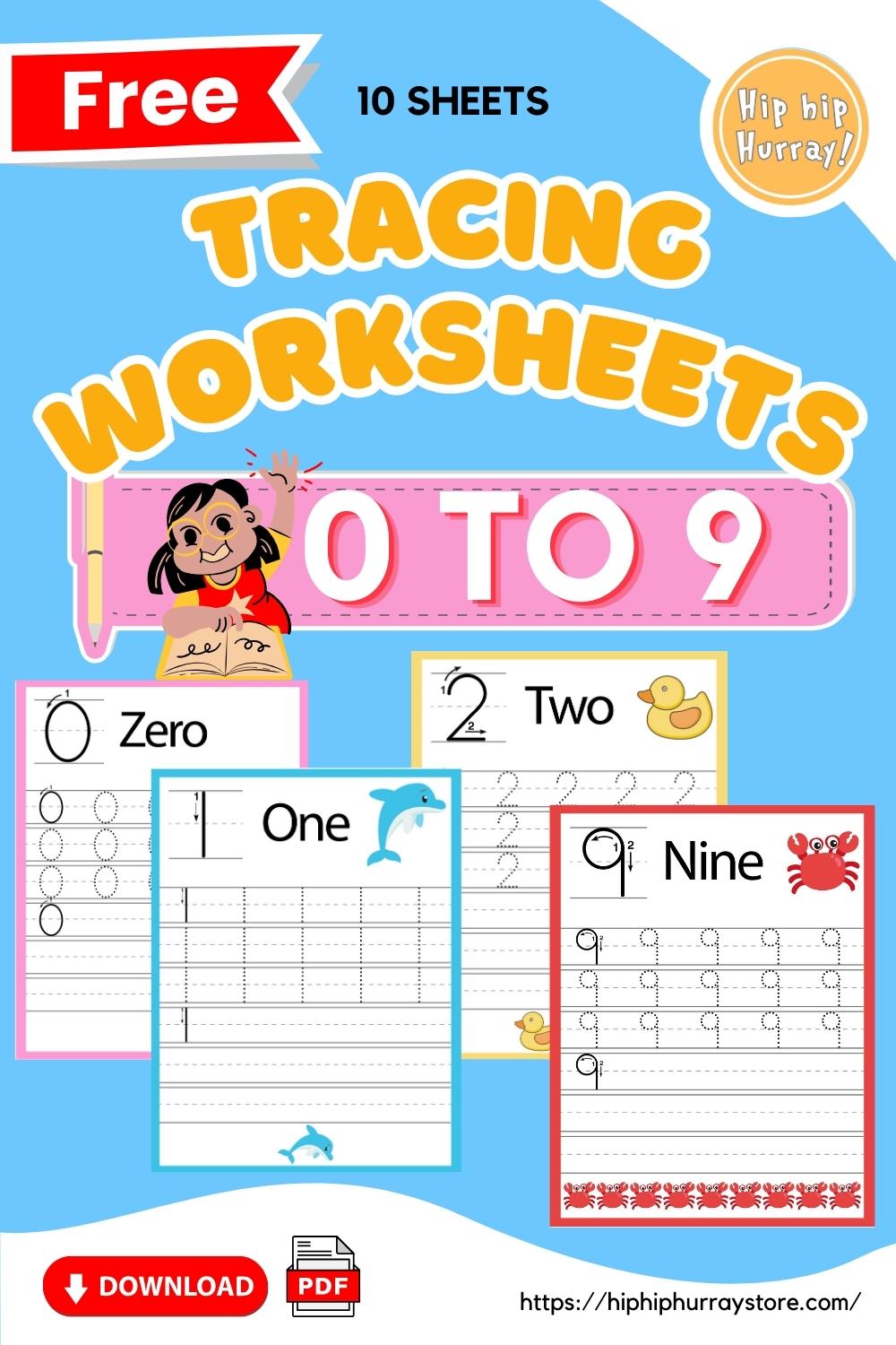 Tracing Worksheets 0 to 9