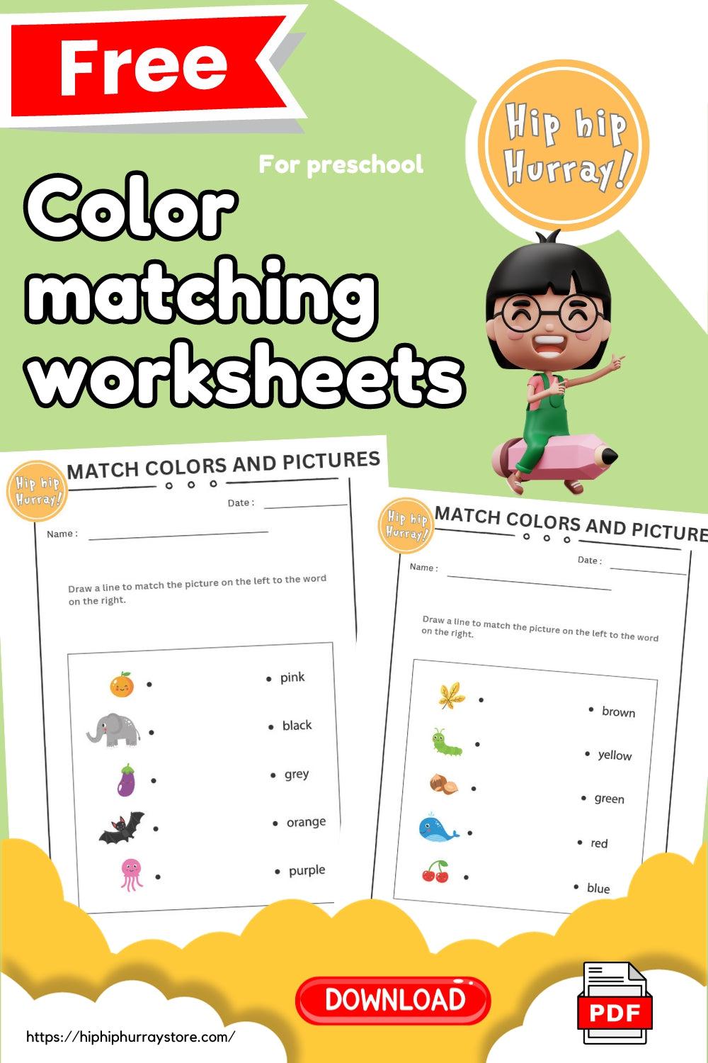 Color Matching Worksheets