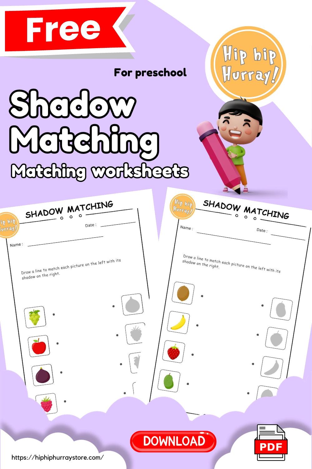 Shadow Matching Worksheets