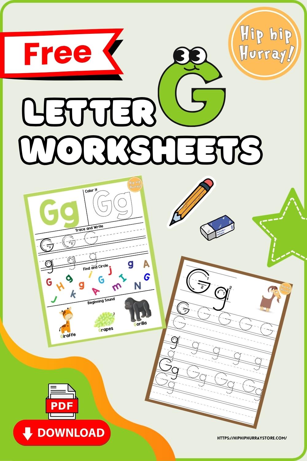 Letter G Worksheets