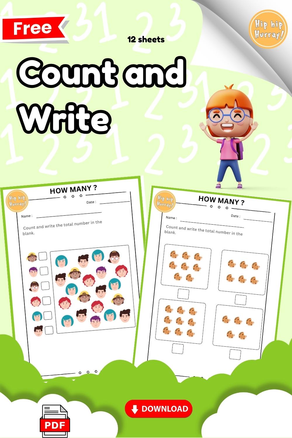 Count and Write Worksheets