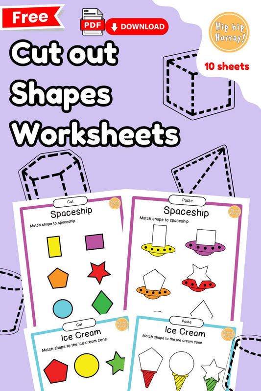 Cut Out Shapes Worksheets