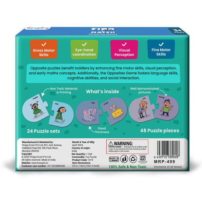 Find & Match : Opposites Matching Puzzle 24 Sets ( Ages 3+)