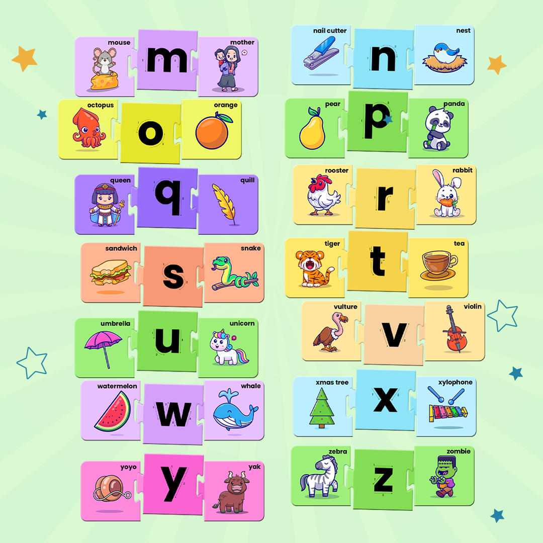 26 alphabet puzzle illustration part 2