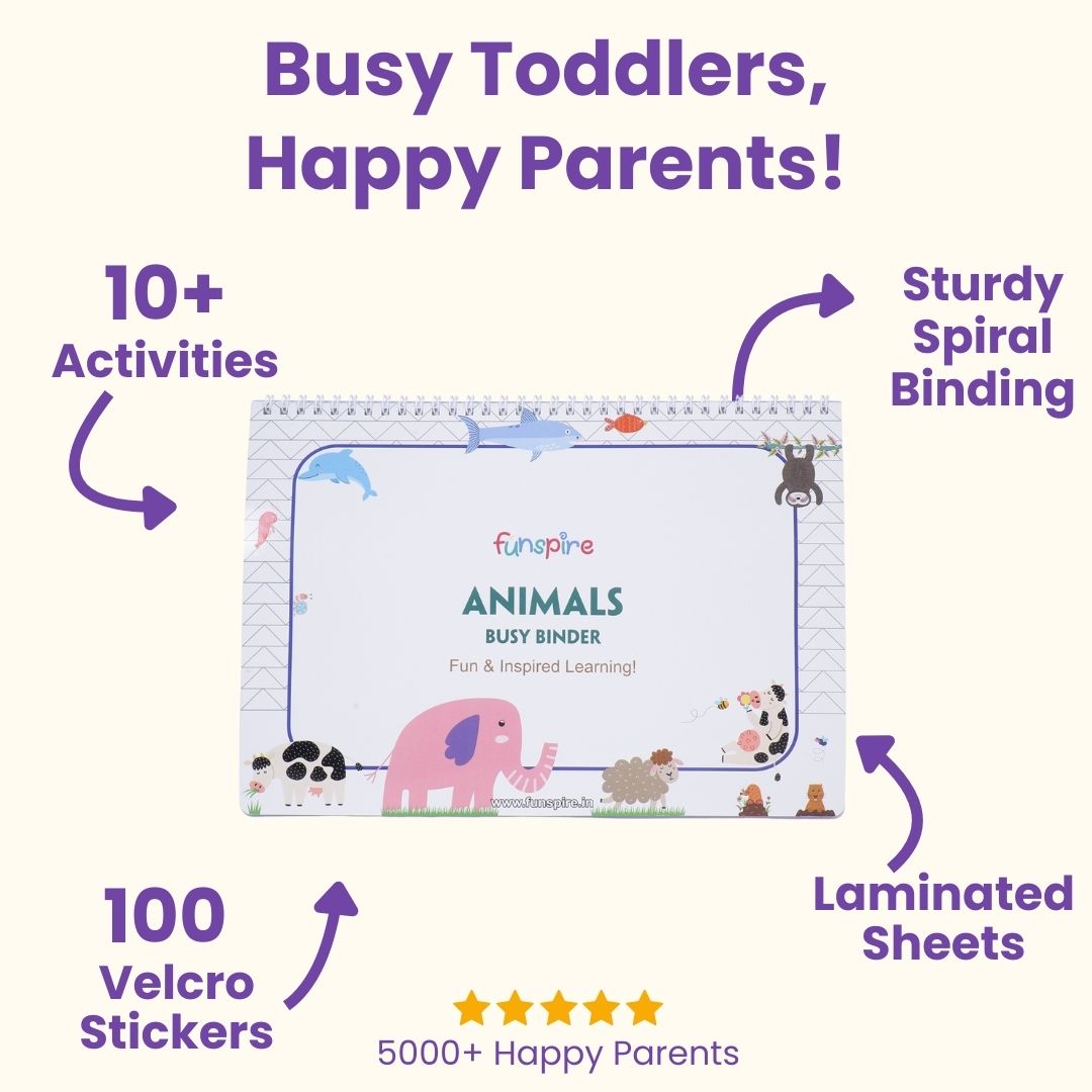 Animals Activity Binder for Age 2+