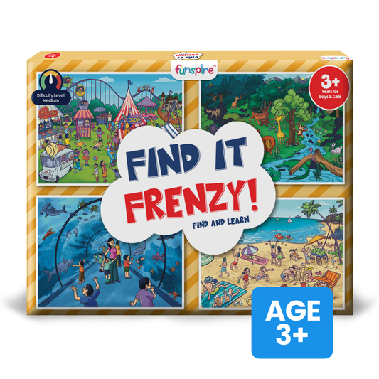 Find it Frenzy reusable sheets for Age 3 plus box front side