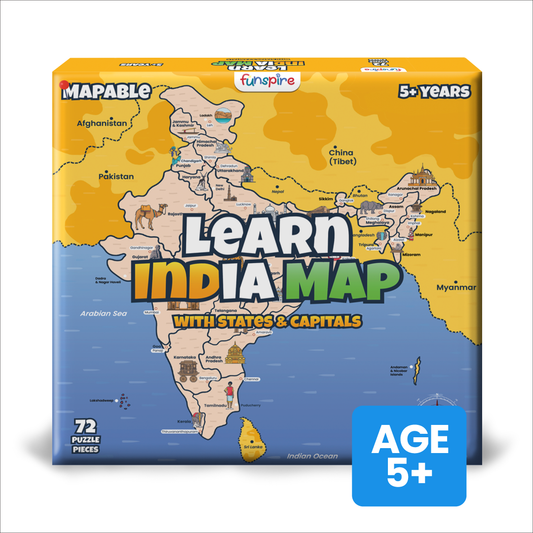 India map puzzle box front side