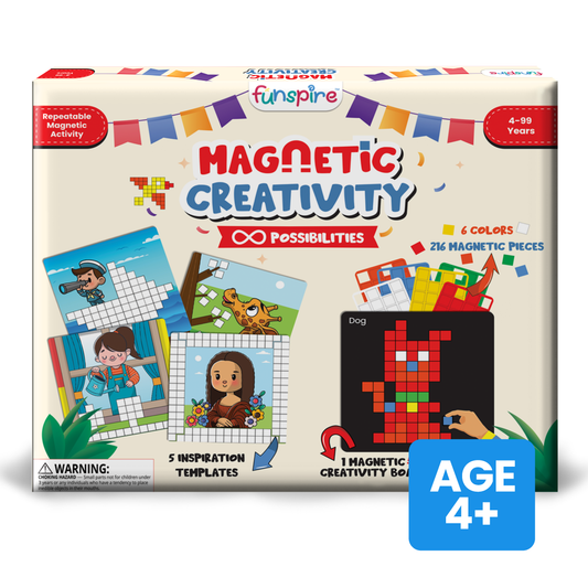 Magnetic creativity imaginative play fun art box front side