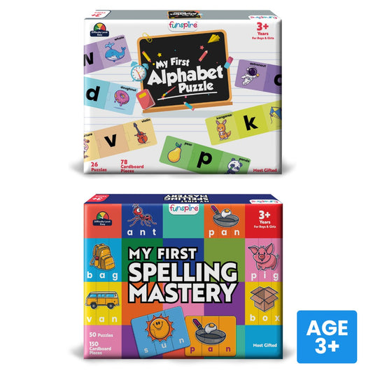 Spelling puzzle and alphabet puzzle combo pack for 3 + age