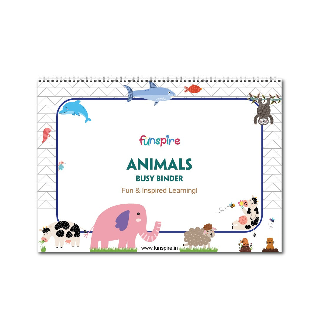 Animals Activity Binder for Age 2+