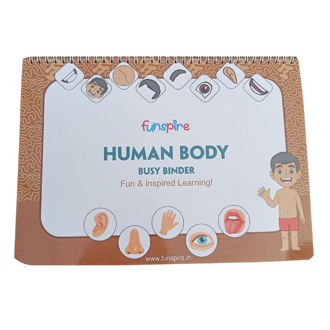 Human Body Activity Busy Book Binder for Age 2+