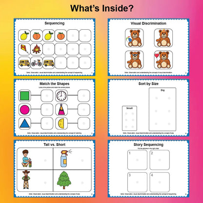 Logical Reasoning Activity Binder ( Part 1 ) for Age 2+