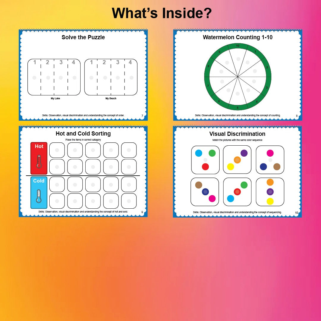 Logical Reasoning Activity Binder ( Part 1 ) for Age 2+