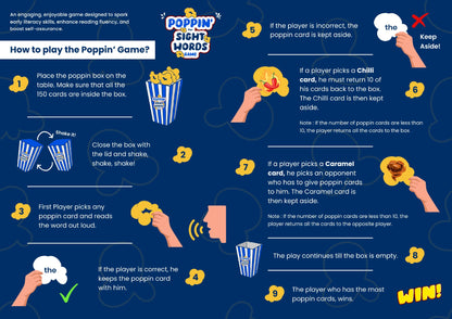 Poppin for Sight Words Game - Intermediate (Ages 6 - 9)